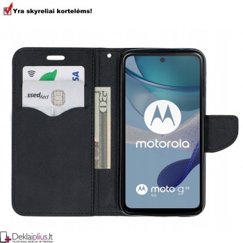 Telone dėklas su skyreliais - juodas (Motorola Moto G53) Telone dėklas su skyreliais - juodas (Motorola Moto G53)